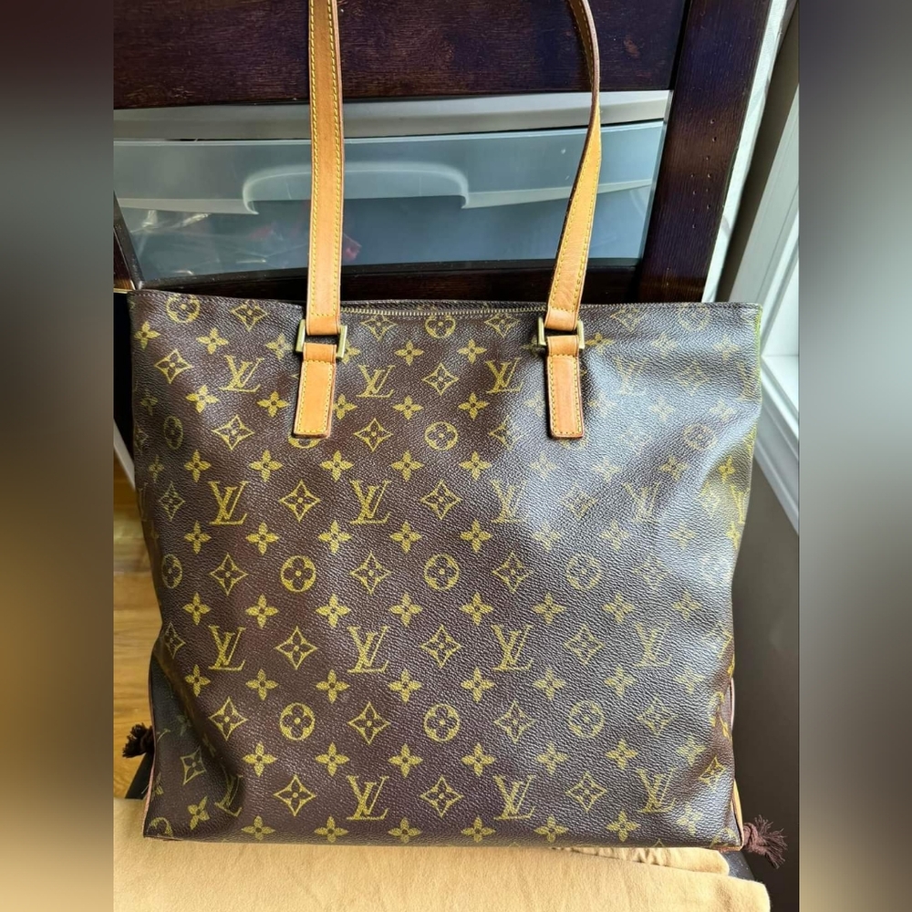 Cabas Mezzo tote shoulder bag monogram Carryall with Duster included
